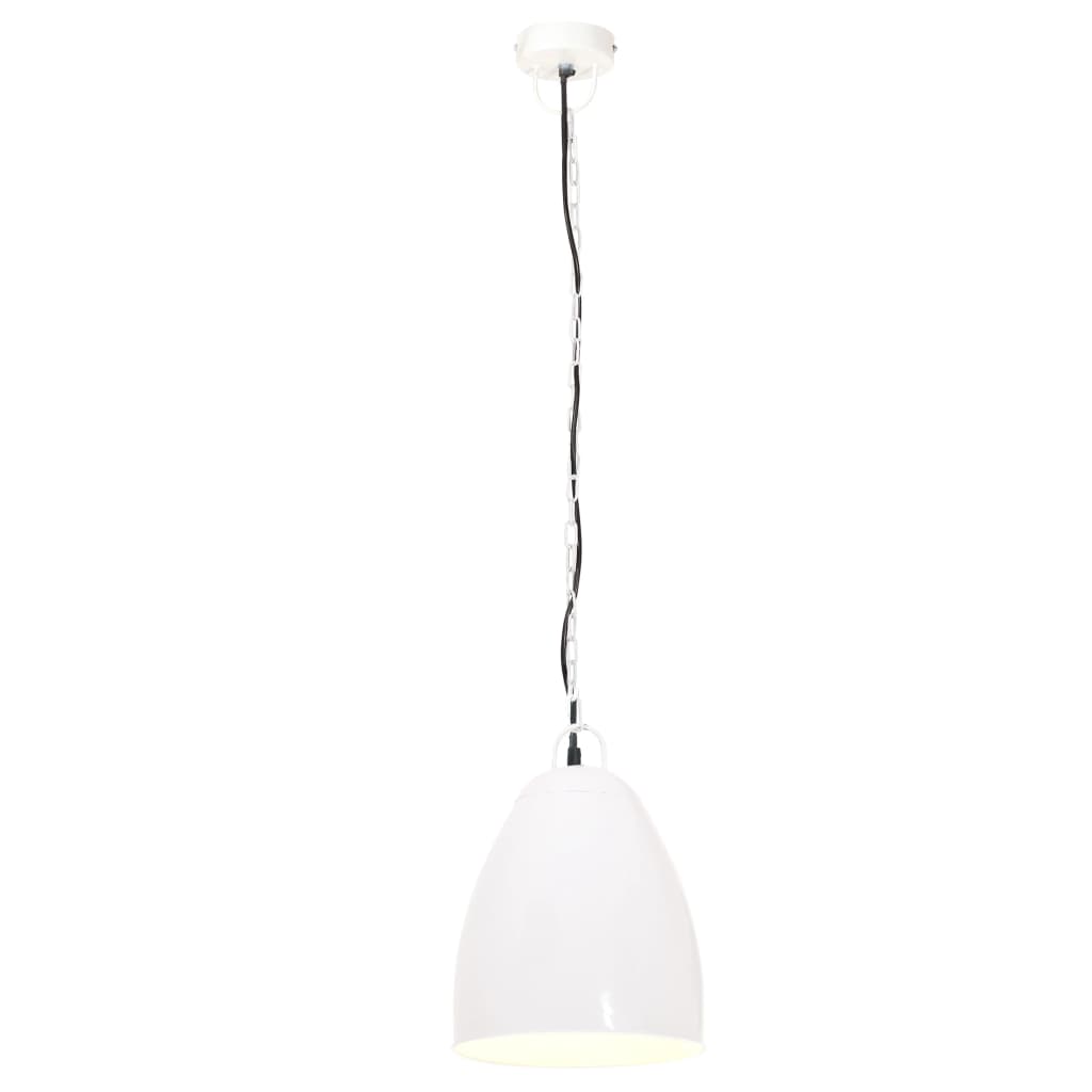 Hanglamp industrieel rond 25 W E27 32 cm wit - AllerleiShop