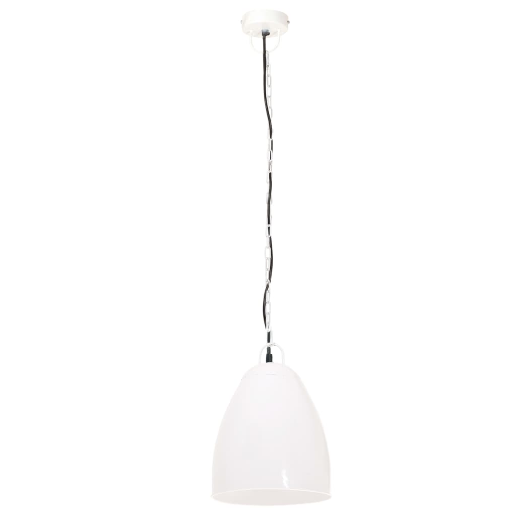 Hanglamp industrieel rond 25 W E27 32 cm wit - AllerleiShop