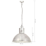 Hanglamp rond 25 W E27 48 cm zilverkleurig - AllerleiShop