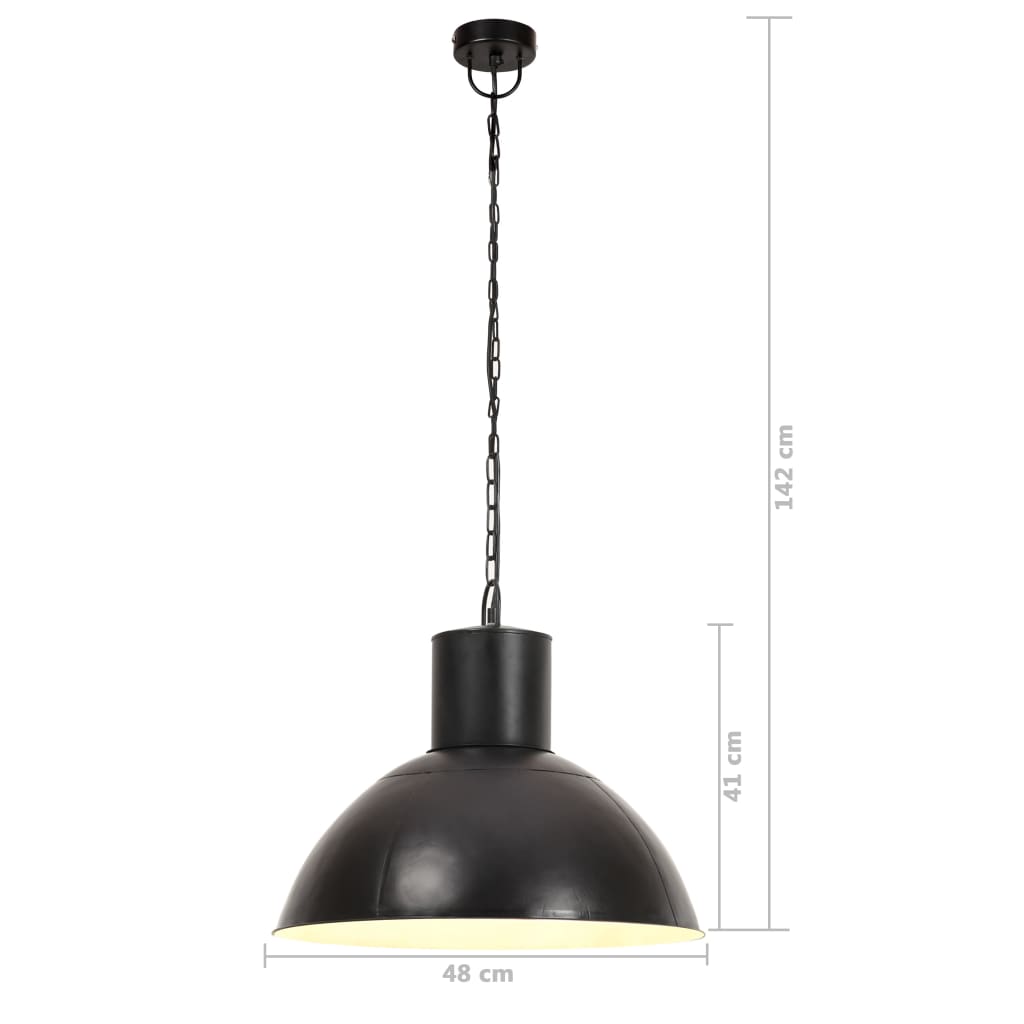 Hanglamp rond 25 W E27 48 cm zwart - AllerleiShop