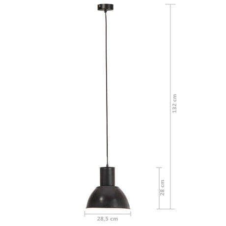 Hanglamp rond 25 W E27 28,5 cm zwart - AllerleiShop