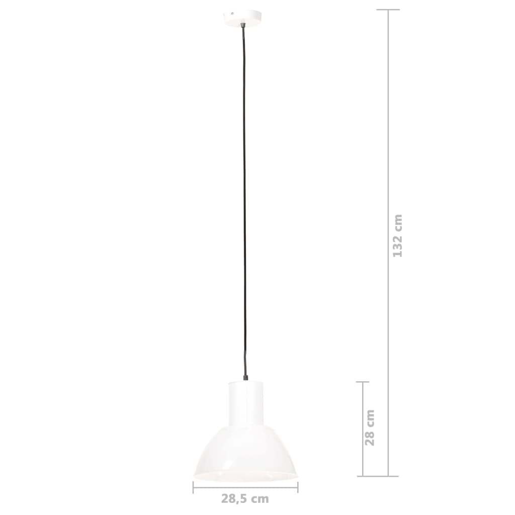 Hanglamp rond 25 W E27 28,5 cm wit - AllerleiShop