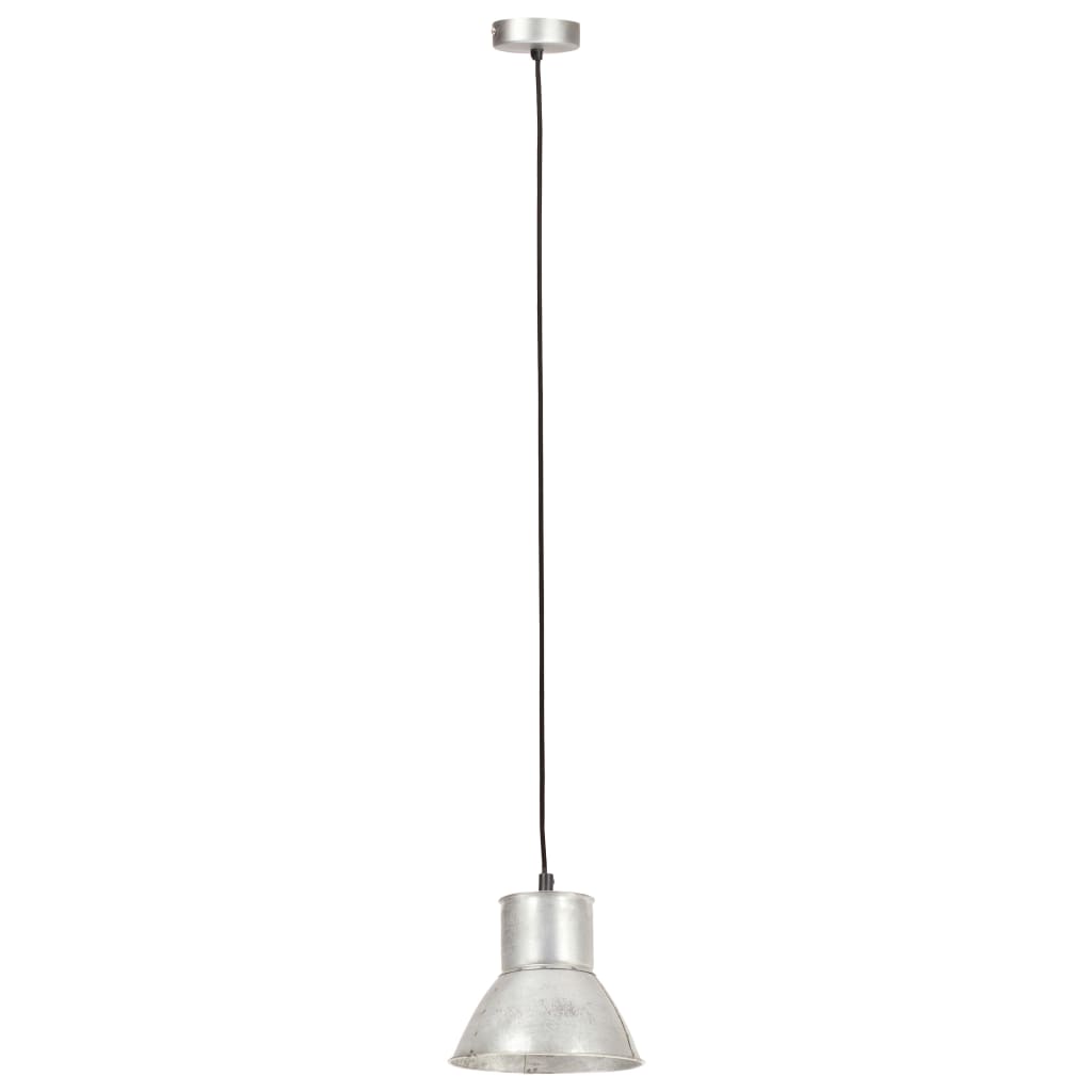 Hanglamp rond 25 W E27 17 cm zilverkleurig - AllerleiShop