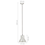 Hanglamp rond 25 W E27 17 cm zilverkleurig - AllerleiShop