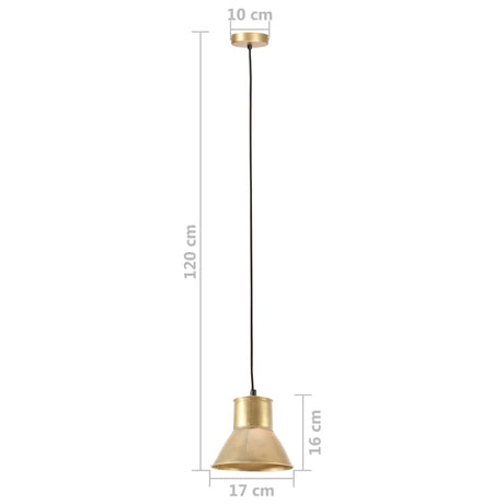 Hanglamp rond 25 W E27 17 cm messingkleurig - AllerleiShop