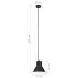 Hanglamp rond 25 W E27 17 cm zwart - AllerleiShop