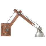 Wandlamp industrieel rond E27 zilverkleurig