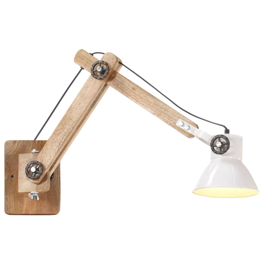 Wandlamp industrieel rond E27 wit