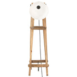 Vloerlamp E27 massief mangohout wit - AllerleiShop