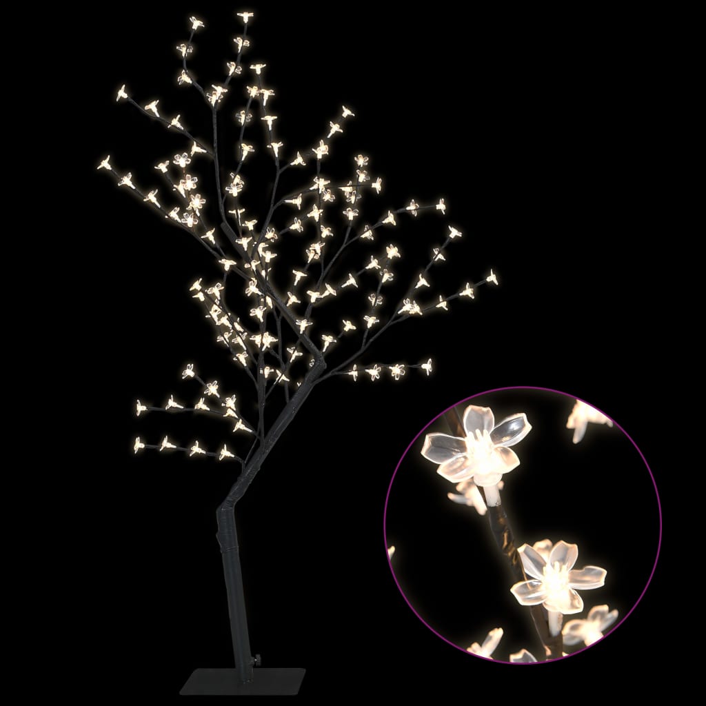 Kerstboom 128 LED's warmwit licht kersenbloesem 120 cm - AllerleiShop