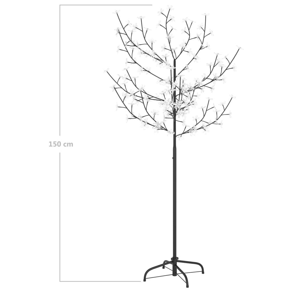 Kerstboom 120 LED's warmwit licht kersenbloesem 150 cm - AllerleiShop