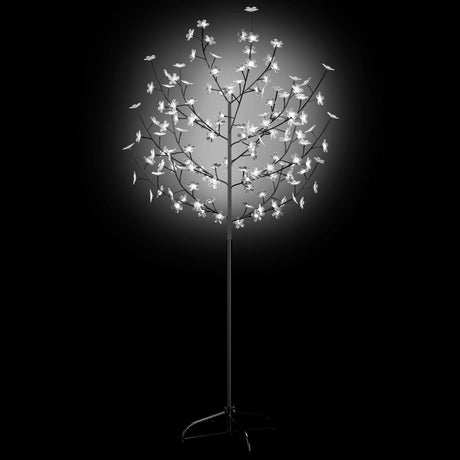 Kerstboom 120 LED's koudwit licht kersenbloesem 150 cm - AllerleiShop