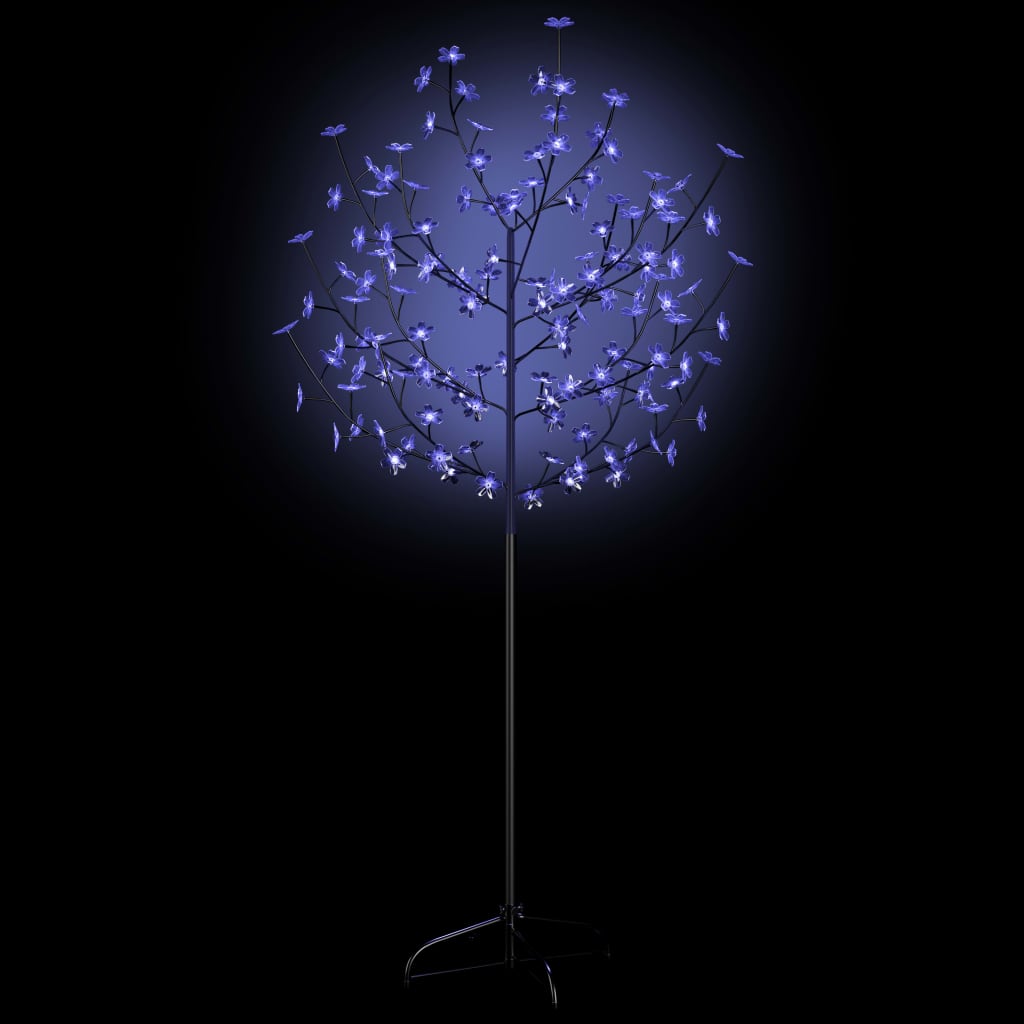 Kerstboom 120 LED's blauw licht kersenbloesem 150 cm - AllerleiShop