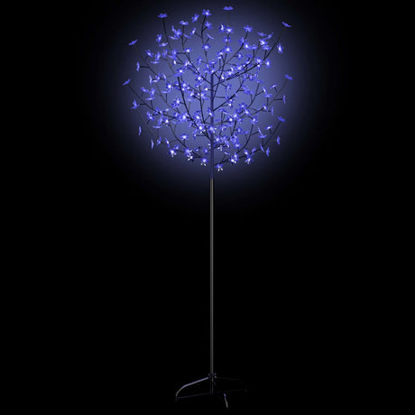 Kerstboom 200 LED's blauw wit licht kersenbloesem 180 cm - AllerleiShop