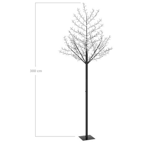 Kerstboom 600 LED's blauw licht kersenbloesem 300 cm - AllerleiShop