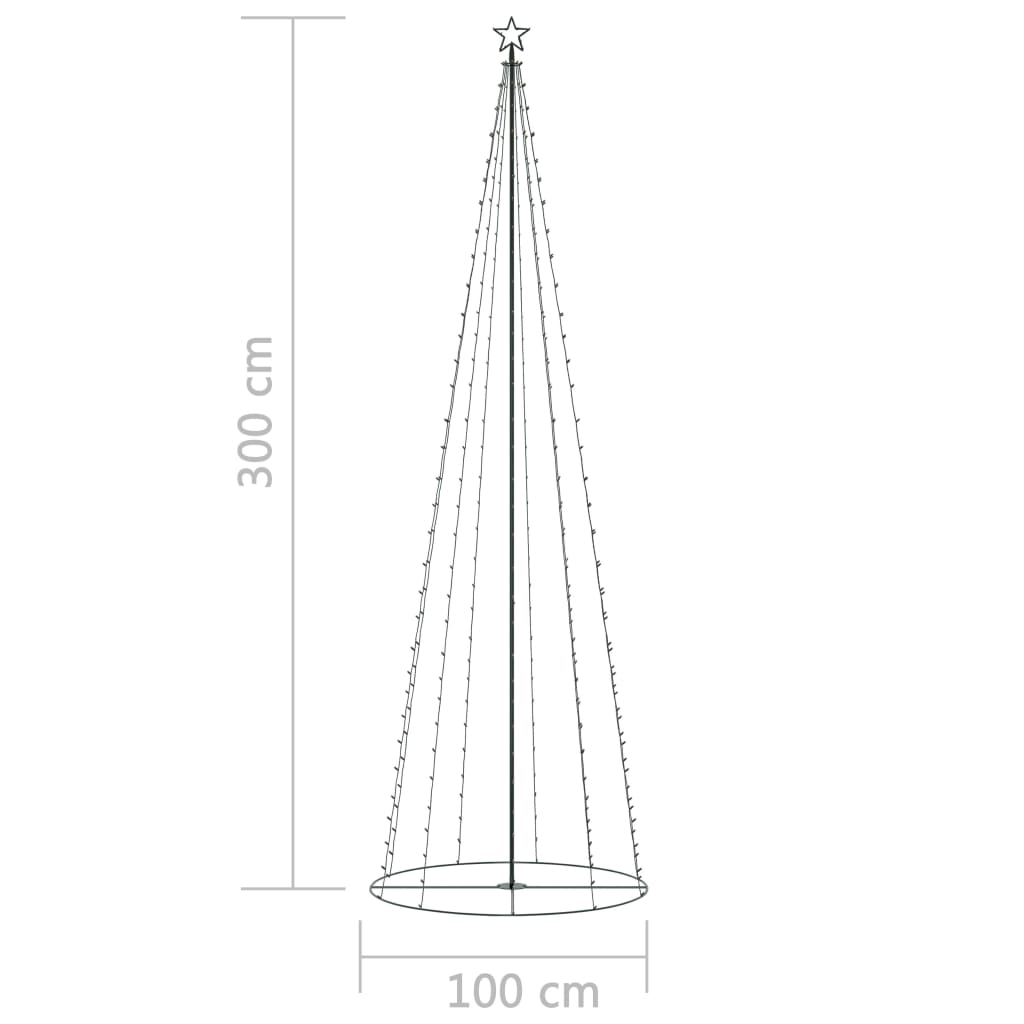 Kegelkerstboom 330 warmwitte LED's 100x300 cm - AllerleiShop