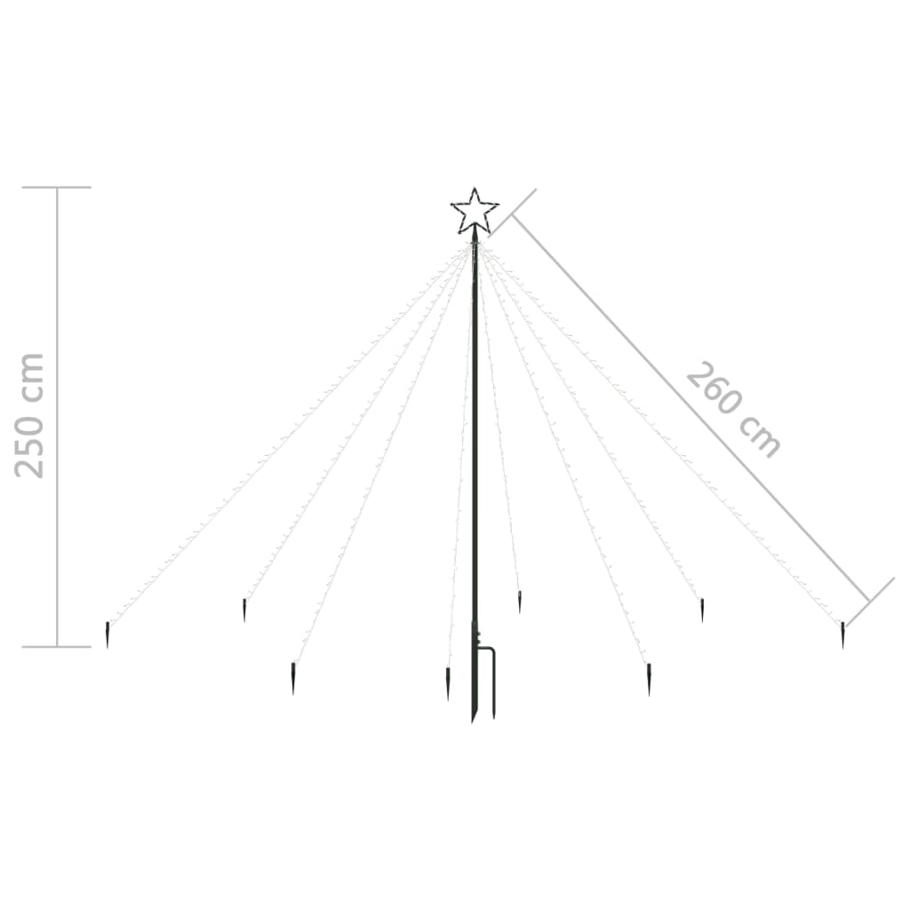 Kerstboomverlichting waterval binnen buiten 400 LED's 2,5 m - AllerleiShop