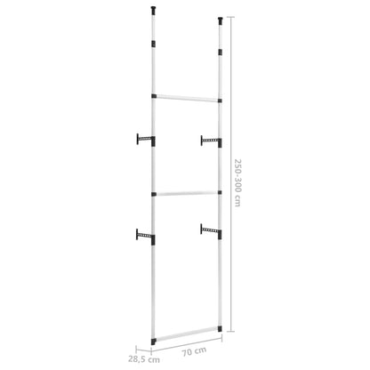 Kledingkastsysteem met stangen telescopisch aluminium - AllerleiShop