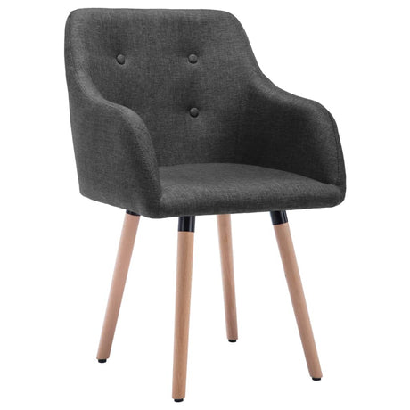 Eetkamerstoelen 2 st stof donkergrijs - AllerleiShop