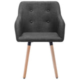 Eetkamerstoelen 2 st stof donkergrijs - AllerleiShop