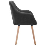 Eetkamerstoelen 2 st stof donkergrijs - AllerleiShop