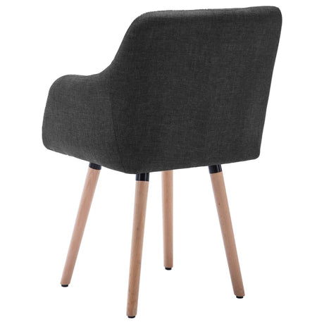 Eetkamerstoelen 2 st stof donkergrijs - AllerleiShop