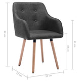 Eetkamerstoelen 2 st stof donkergrijs - AllerleiShop