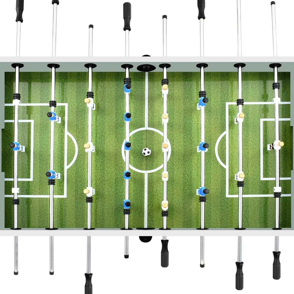 Voetbaltafel 60 kg 140x74,5x87,5 cm staal wit - AllerleiShop