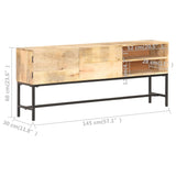 Dressoir 145x30x60 cm massief mangohout - AllerleiShop