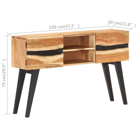 Dressoir 120x30x75 cm massief acaciahout - AllerleiShop