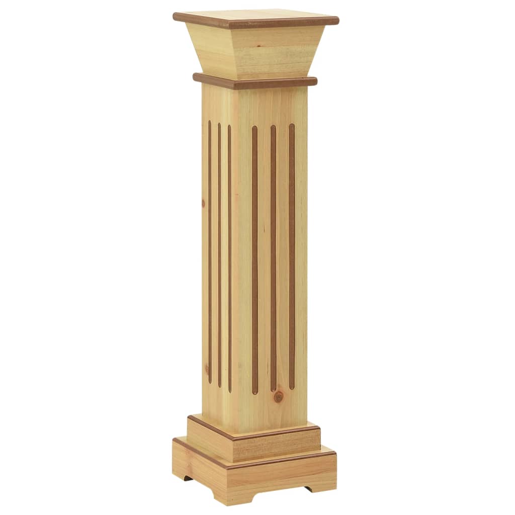 Plantenstandaard klassieke zuil vierkant 17x17x66 cm MDF hout - AllerleiShop