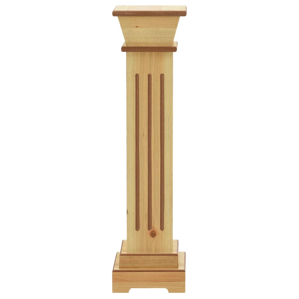 Plantenstandaard klassieke zuil vierkant 17x17x66 cm MDF hout - AllerleiShop