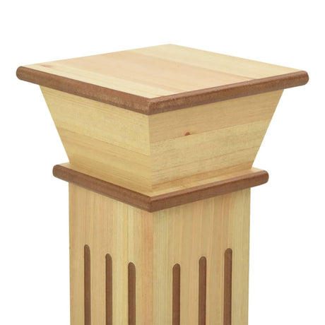 Plantenstandaard klassieke zuil vierkant 17x17x66 cm MDF hout - AllerleiShop