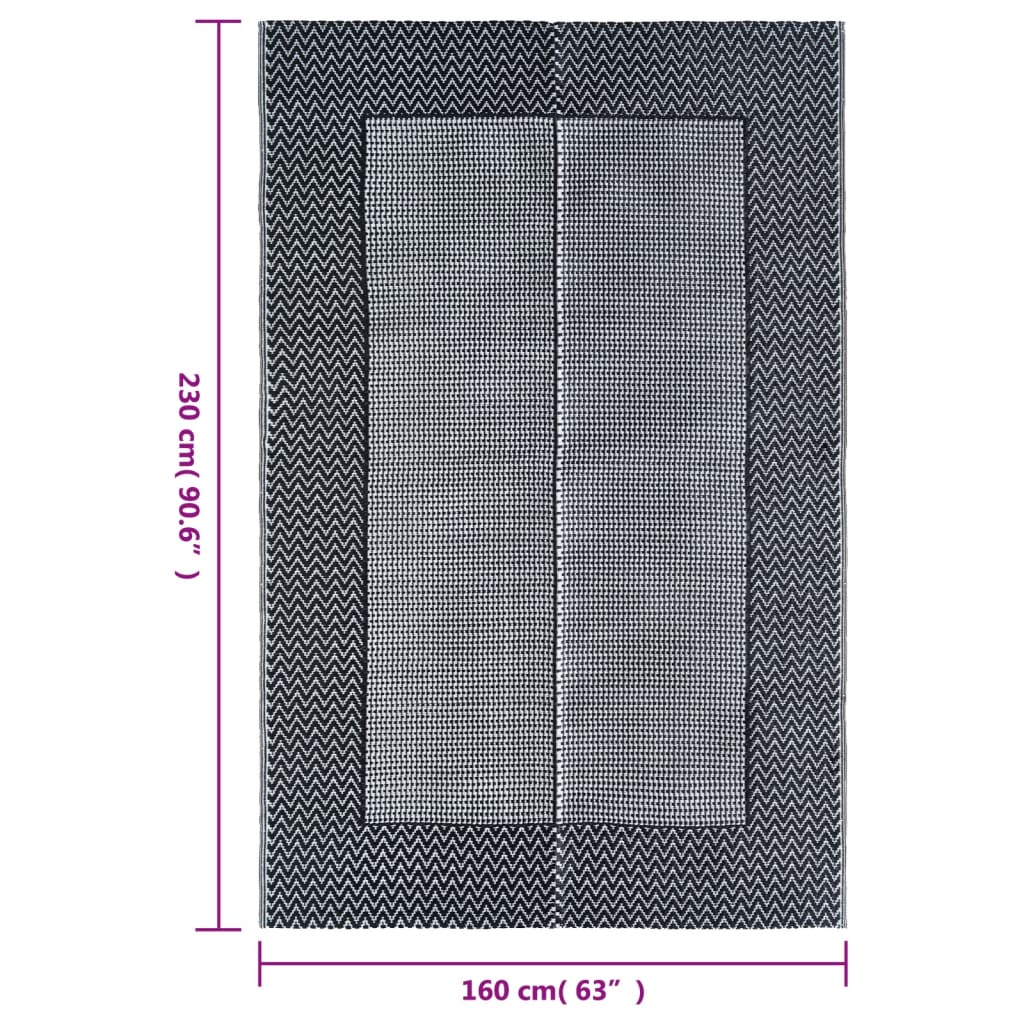 Buitenkleed 160x230 cm PP grijs - AllerleiShop