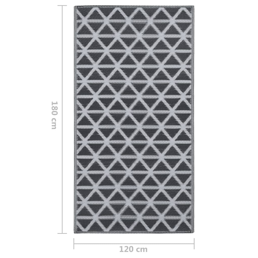 Buitenkleed 120x180 cm PP zwart - AllerleiShop