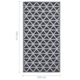 Buitenkleed 160x230 cm PP zwart - AllerleiShop