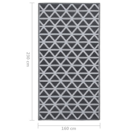 Buitenkleed 160x230 cm PP zwart - AllerleiShop