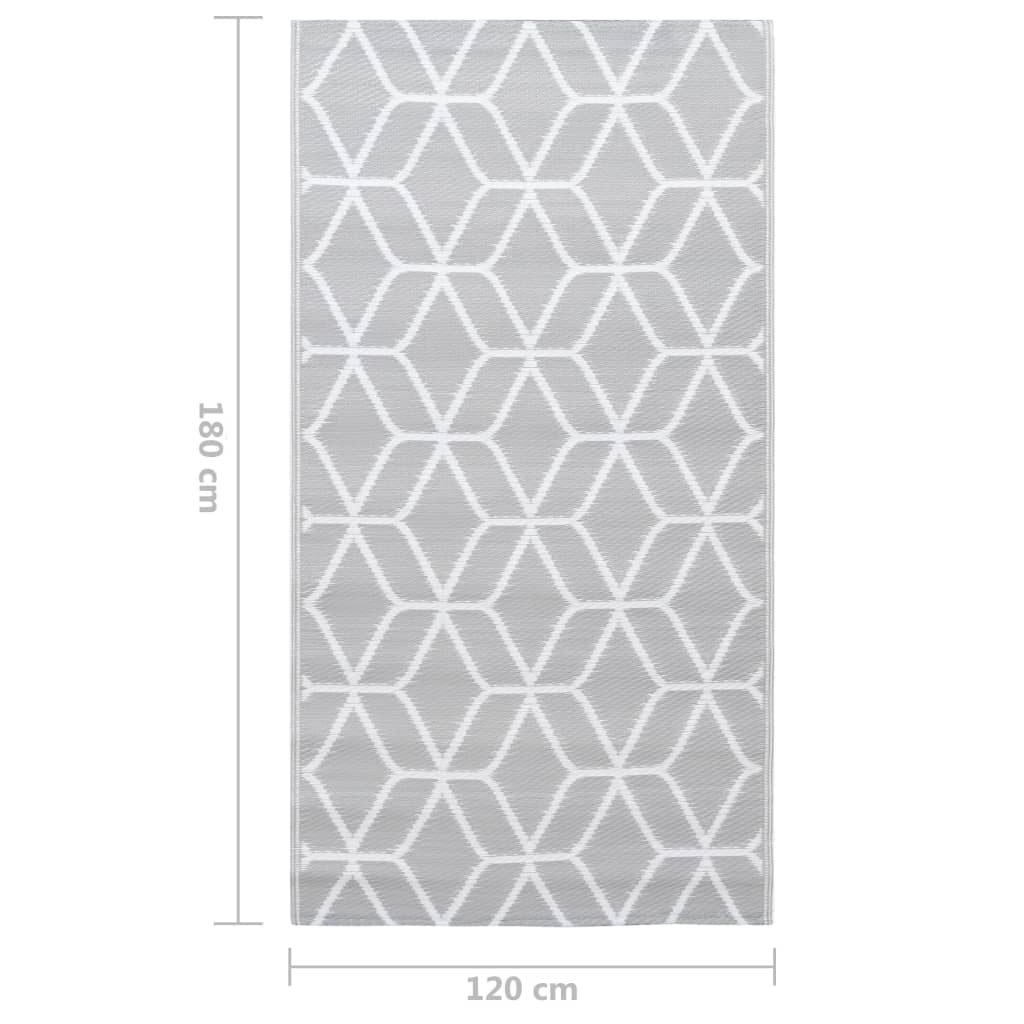 Buitenkleed 120x180 cm PP grijs - AllerleiShop