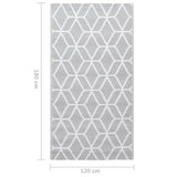 Buitenkleed 120x180 cm PP grijs - AllerleiShop