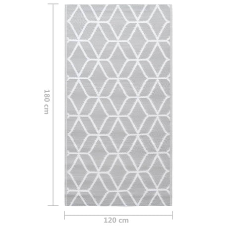 Buitenkleed 120x180 cm PP grijs - AllerleiShop