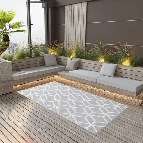 Buitenkleed 120x180 cm PP grijs - AllerleiShop