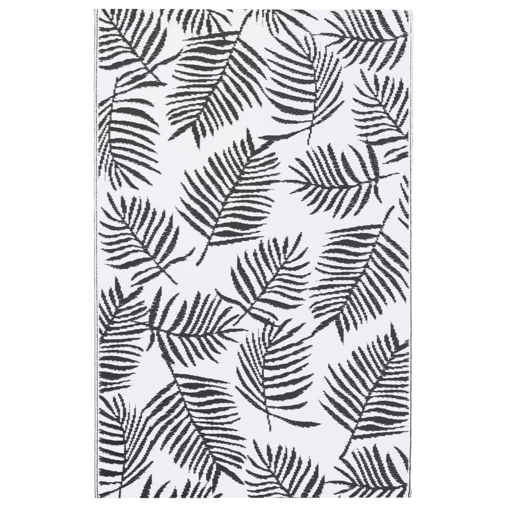 Buitenkleed 120x180 cm PP wit en zwart - AllerleiShop