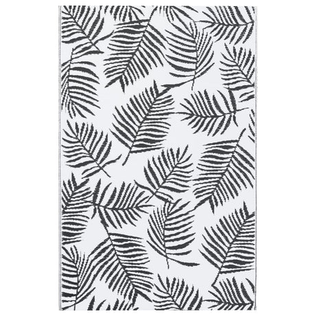 Buitenkleed 120x180 cm PP wit en zwart - AllerleiShop
