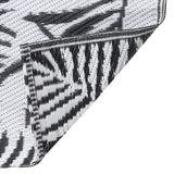Buitenkleed 120x180 cm PP wit en zwart - AllerleiShop
