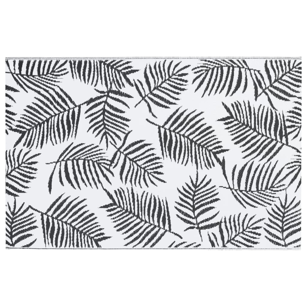 Buitenkleed 160x230 cm PP wit en zwart - AllerleiShop