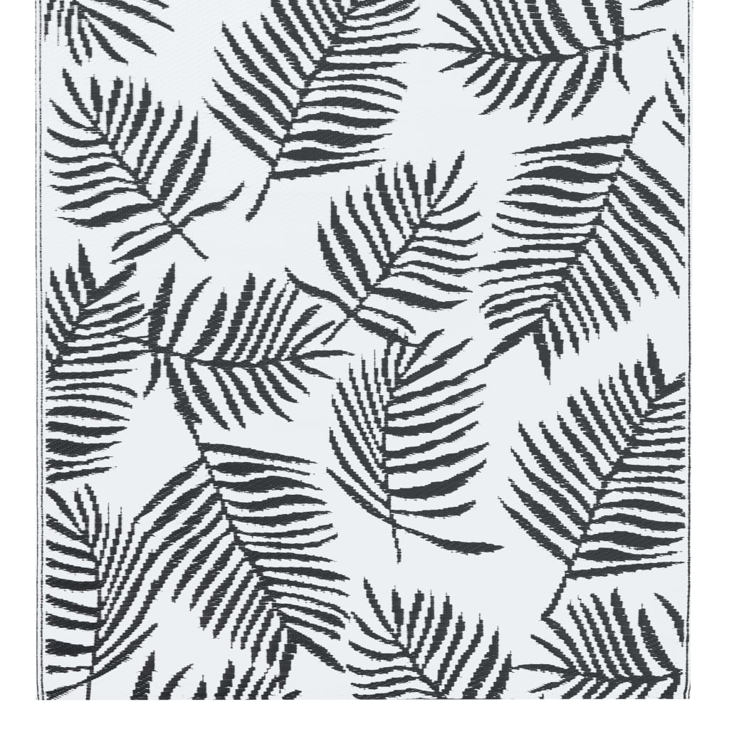 Buitenkleed 160x230 cm PP wit en zwart - AllerleiShop