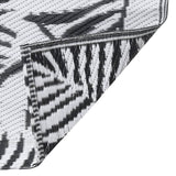 Buitenkleed 160x230 cm PP wit en zwart - AllerleiShop