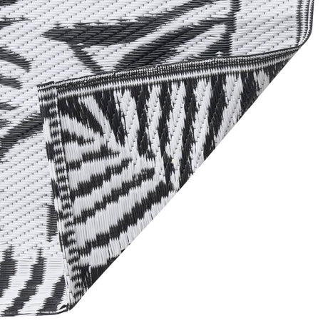 Buitenkleed 160x230 cm PP wit en zwart - AllerleiShop