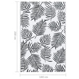 Buitenkleed 160x230 cm PP wit en zwart - AllerleiShop
