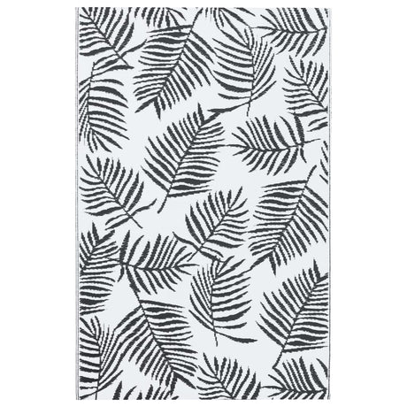 Buitenkleed 190x290 cm PP wit en zwart - AllerleiShop